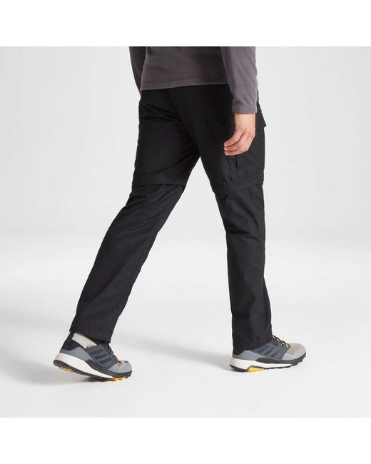 Craghoppers Black Expert Kiwi Tailored Trousers for men