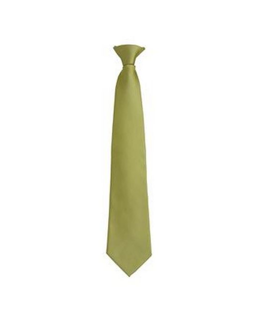 PREMIER Green Fashion ”Colours” Work Clip On Tie (Grass) for men