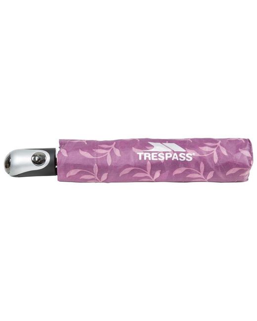 Trespass Purple Maggiemay Automatic Umbrella (Mauve Plant Print)