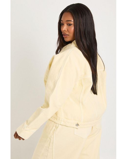 Boohoo Natural Plus Denim Shacket