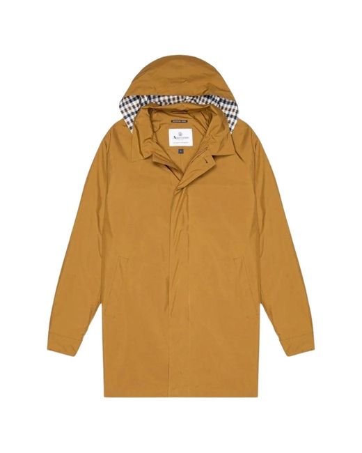 Aquascutum Orange Active Packable Trench Rust Jacket for men