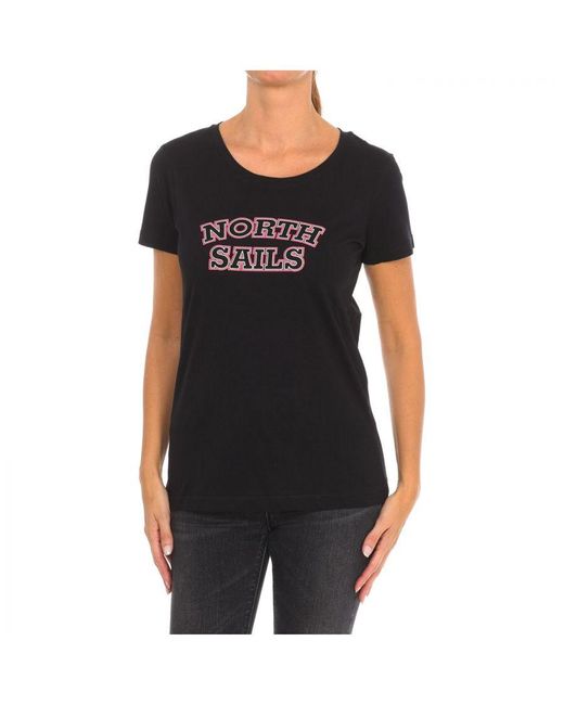 North Sails Black Womenss Short Sleeve T-Shirt 9024320
