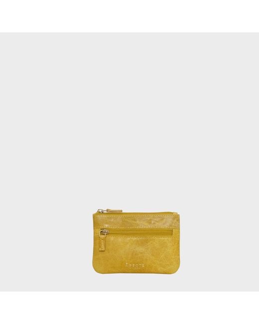 Assots London Yellow Mary' Soft Small Leather Coin Purse