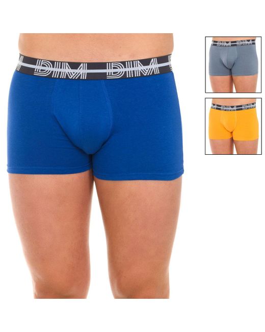 Dim Blue Pack-3 Boxers System Breathable Fabric D01Qu for men