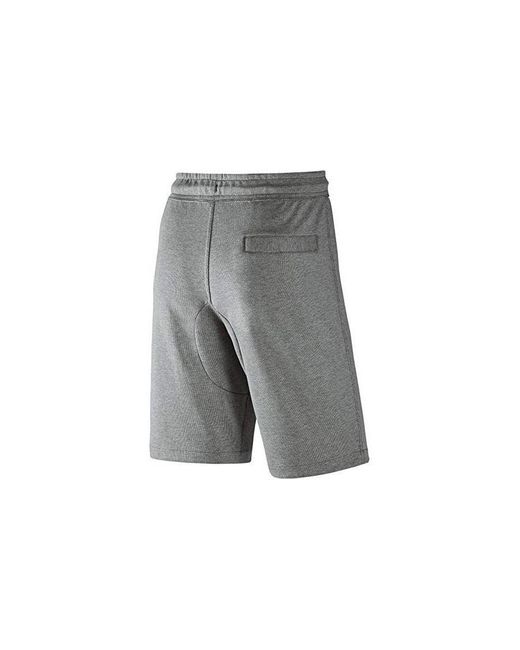 Nike Gray Fleece Shorts With Zip Pockets Cotton for men