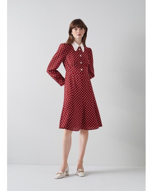 L.K.Bennett Red Mathilde Dress, Multi