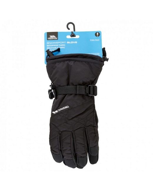 Trespass Black Reunited Ii Ski Gloves for men