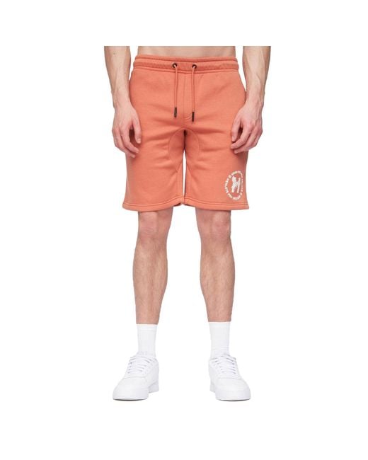 Henleys Orange Metafone Jog Shorts for men