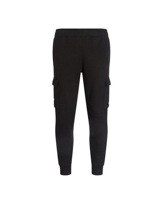 Nike Black Repeat Taping Logo Fleece Joggers for men