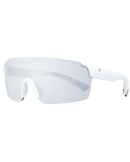 Fila White Mono Lens Sunglasses for men