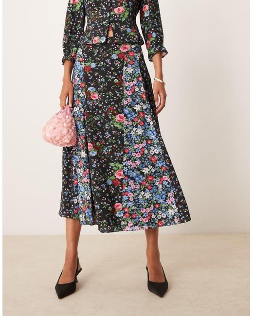 Nobody's Child Natural Dido Floral Panelled Midaxi Skirt Co-Ord