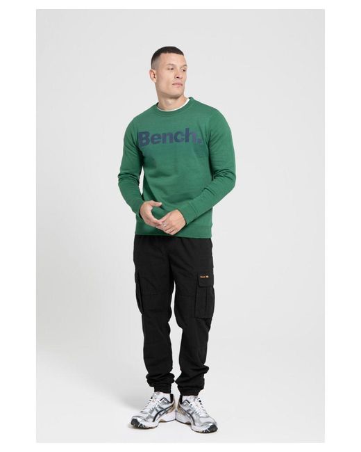 Bench Green Tipster 'Spots' Logo Print Sweatshirt for men