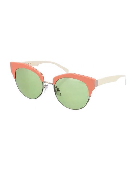 Marni Green Me635S Oval-Shaped Acetate Sunglasses