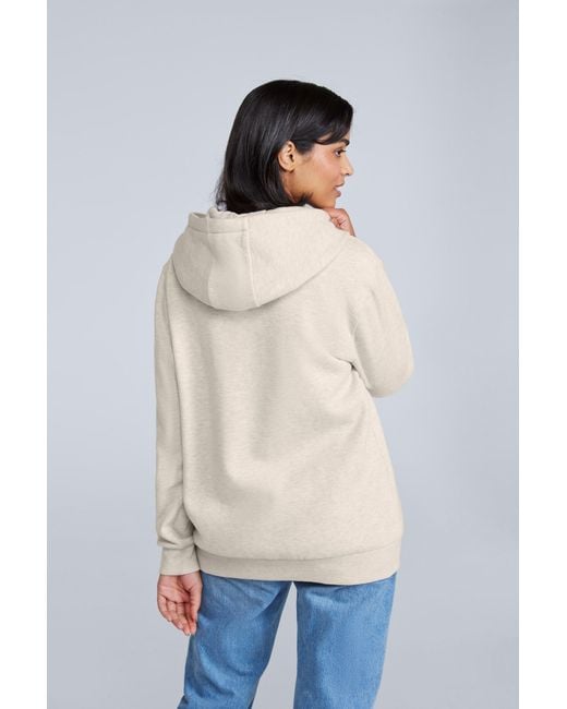 Mountain Warehouse Natural 'Maya' Graphic Hoodie Full Zip Cosy Warm Jumper Cotton