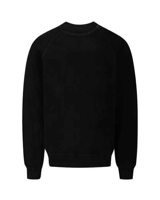 DSquared² Black Cool Fit Sketch Logo Crew Neck Jumper Cotton for men