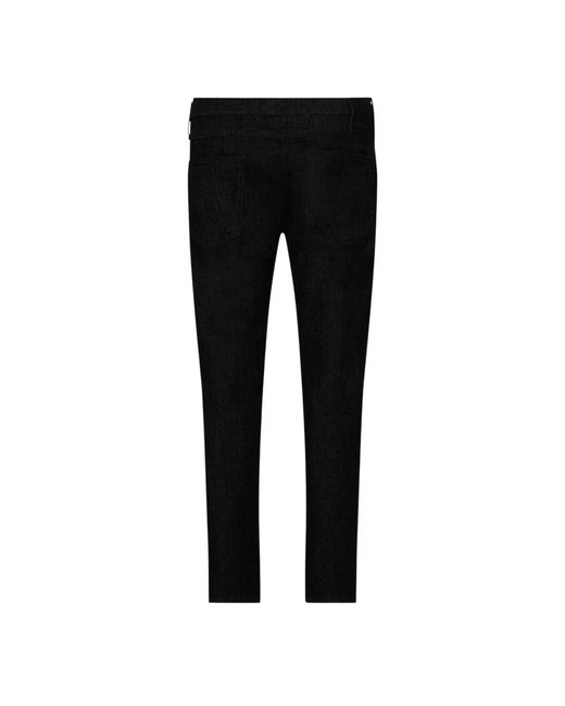 Replay Black Anbass Cotton Blend Slim Jeans for men