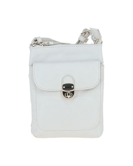 Ashwood Leather White Real Crossbody Bag
