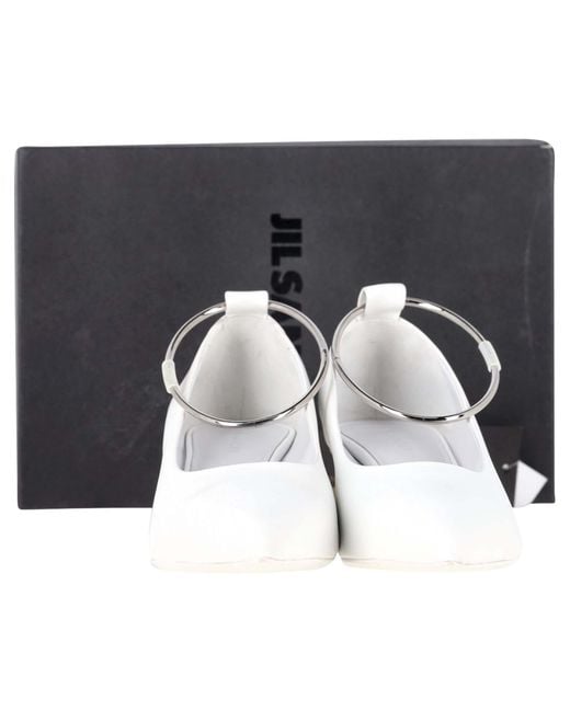 Jil Sander White Alima Pumps
