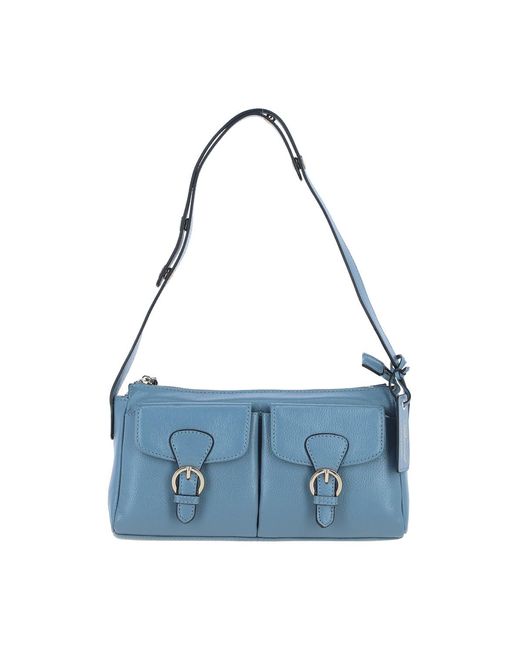 Ashwood Leather Blue 'Nevaria' Real Shoulder Bag