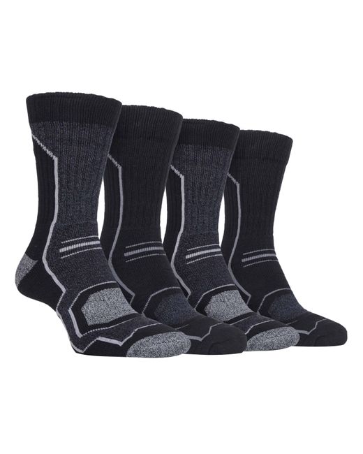 Storm Bloc Blue 4 Pack Cushion Lightweight Hiking Boot Socks For Warm Weather for men