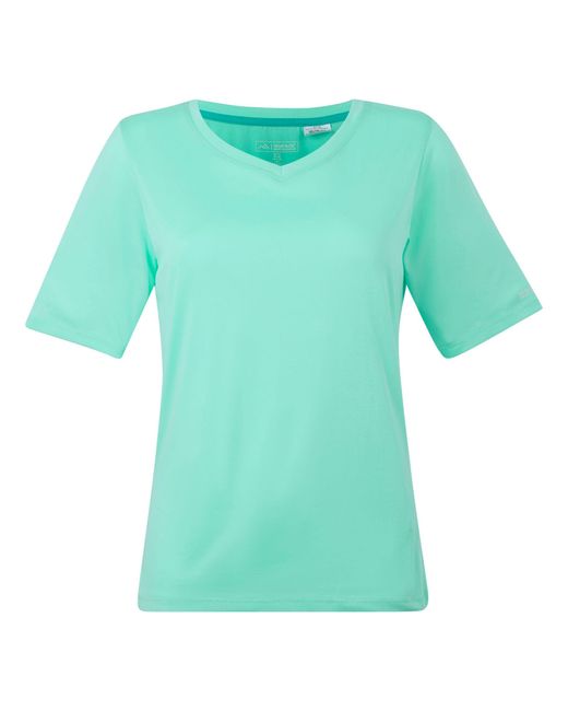 Regatta Green Ladies Fingal Ii V Neck T-Shirt (Aruba)