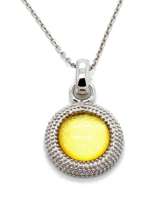 Orphelia Metallic 925 Sterling Chain With Pendant