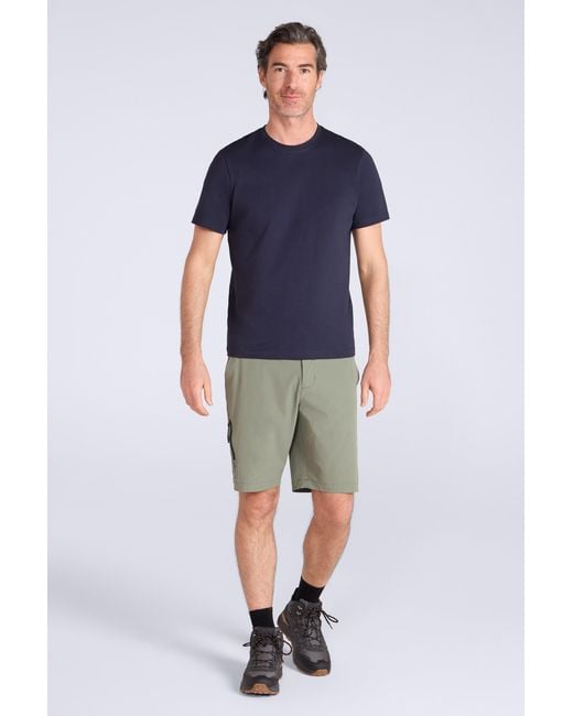 Mountain Warehouse Green 'Wander' Packaway Shorts Quick Drying Uv50 Protection Travel Short Pants Polyamide for men