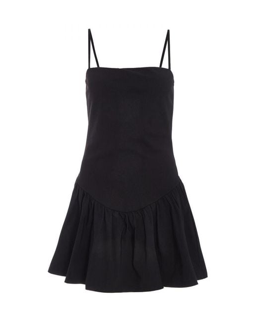 Quiz Black Strappy Puff Ball Skater Dress