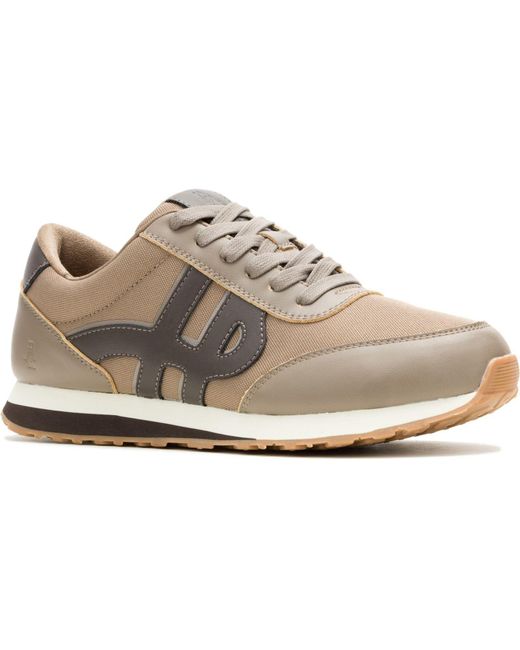 Hush Puppies Gray Seventy8 Leather Fossil Trainers for men