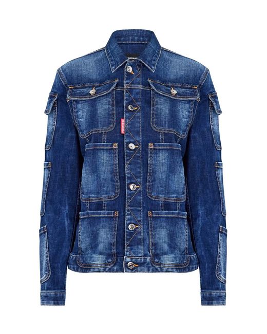 DSquared² Tactische Spijkerjas in het Blue