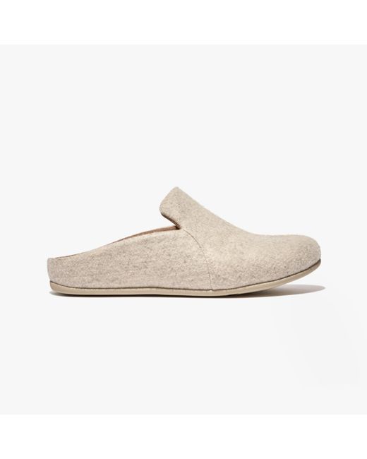 Fitflop White Chrissie Ii Haus E01 Felt Slippers Ivory