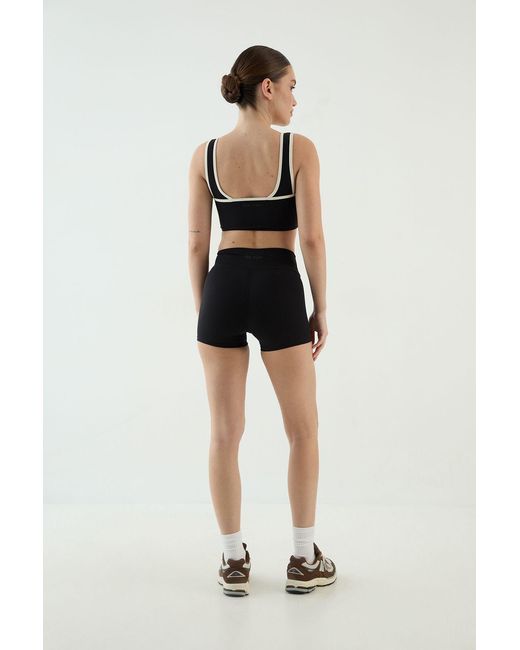 DSGN Studio Black Sculpt Piping Detail Micro Short