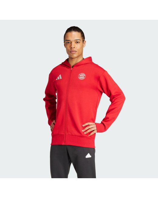 Adidas Originals Red Fc Bayern Anthem Jacket for men