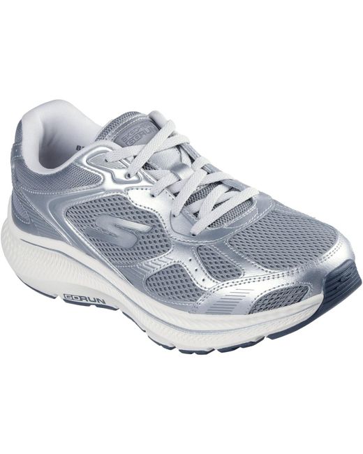 Skechers Blue Go Run Consistent 2.0 Volt Leather Trainers