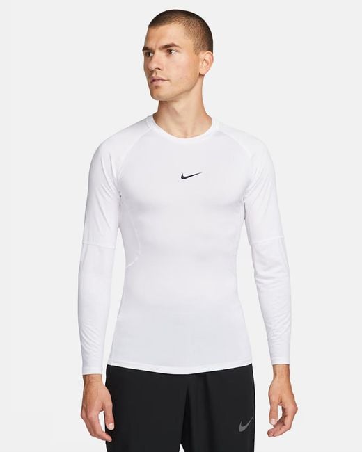 Nike White Pro Dri-Fit Base First Tight Compression Layer Fb7919 for men