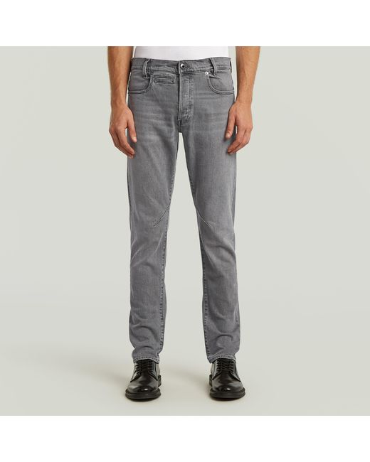 G-Star Gray D-Staq 5-Pocket Slim Jeans for men