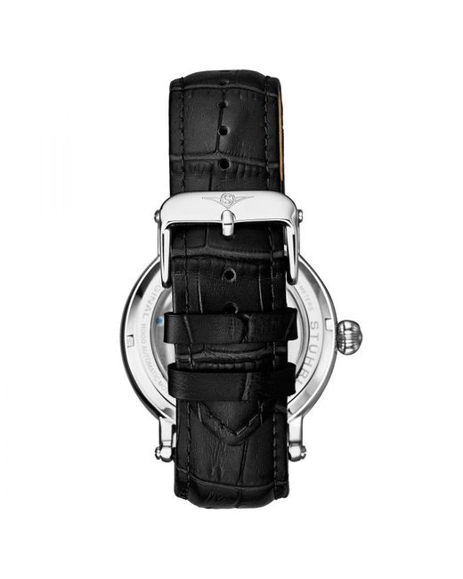Stuhrling Gray Macrocosm 4000 Automatic 43Mm Skeleton With Dual Time for men