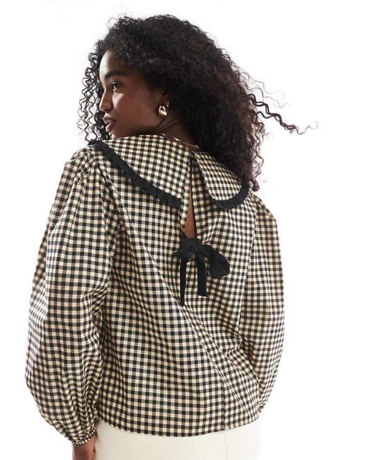 ASOS Green Collared Shirt With Bow Back