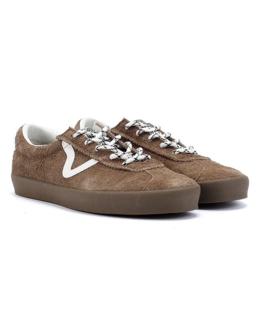 Vans Brown Sport Low Hairy Suede Teak Trainers