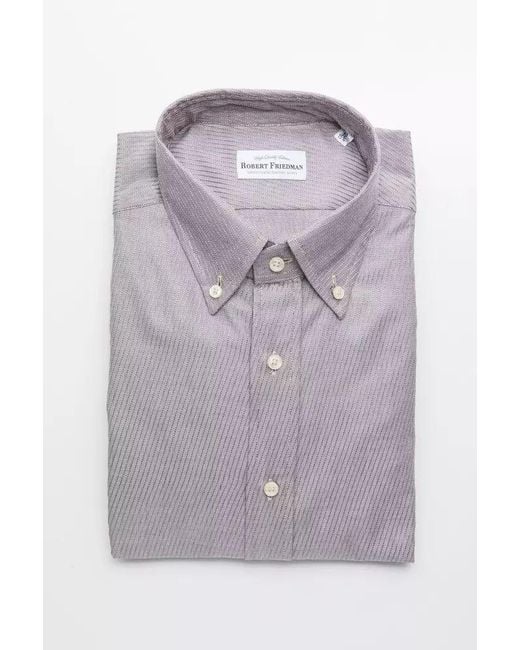 Robert Friedman Purple Cotton Shirt for men
