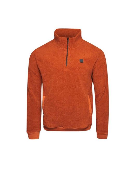 Soulstar Orange Soul Starmens Fleece Jacket 1/4 Zip for men
