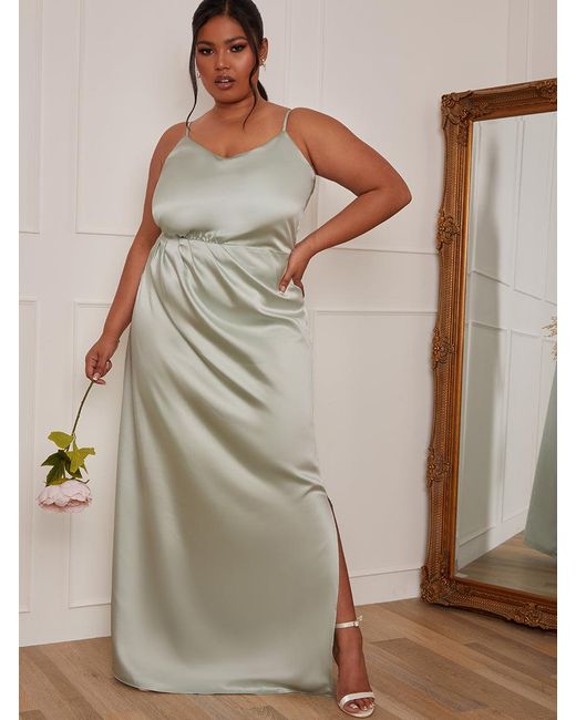 Plus satin dress 2025