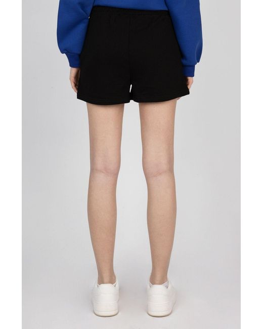 Hiccup Black High Waist Drawstring Shorts