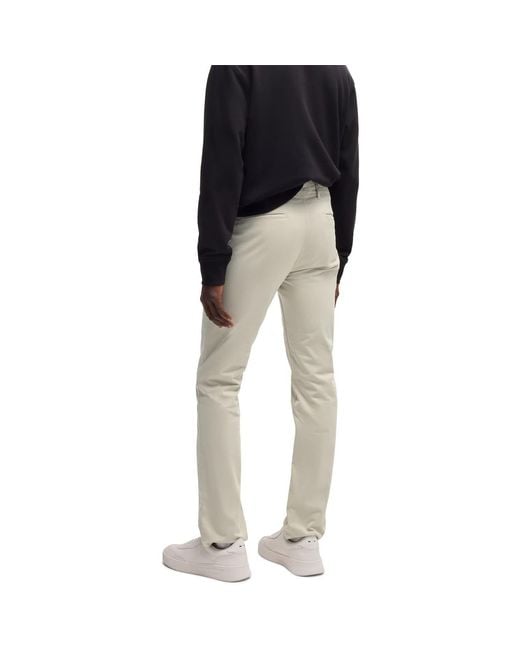 Boss Black Solid Patterned Slim Chinos for men
