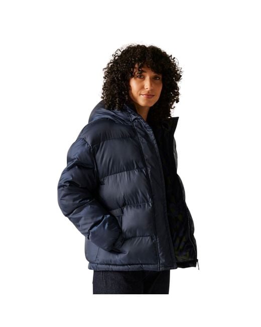 Regatta Blue Orla Kiely Oversized Warm Winter Padded Jacket Coat