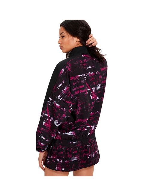 Ellesse Purple Ladies Boulevard Fleece Funnel Neck Track Jacket