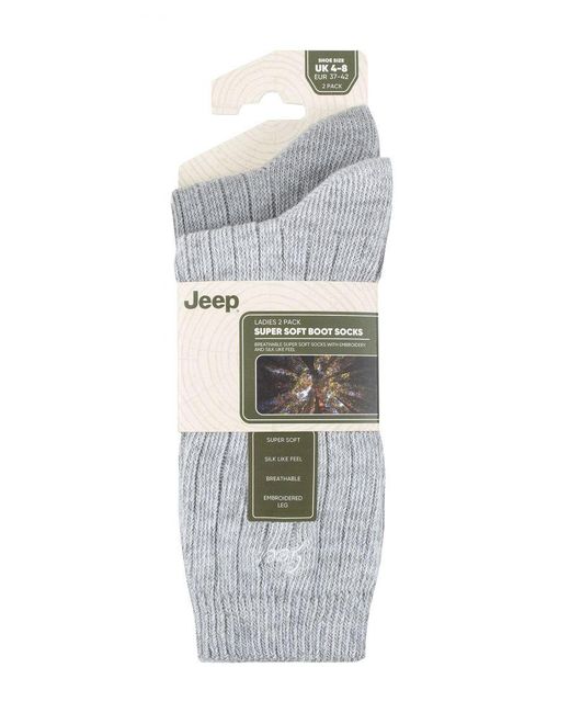 Jeep Gray Walking Boot Socks