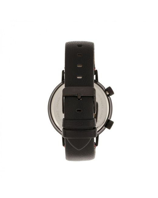 Simplify Black The 3300 Leather-Band Watch