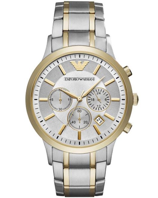 Emporio Armani Metallic Chronograph Watch Ar11076 for men