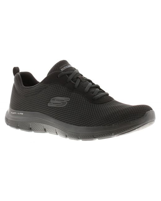 Skechers Black Running Trainers Flex Appeal 4 0 Lace Up